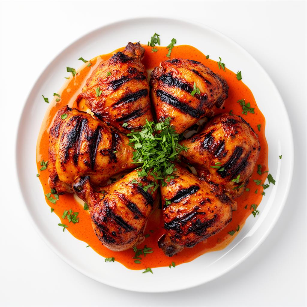 Flame-grilled peri-peri chicken